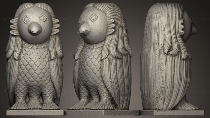 Bird figurines (Amabie, STKB_0001) 3D models for cnc